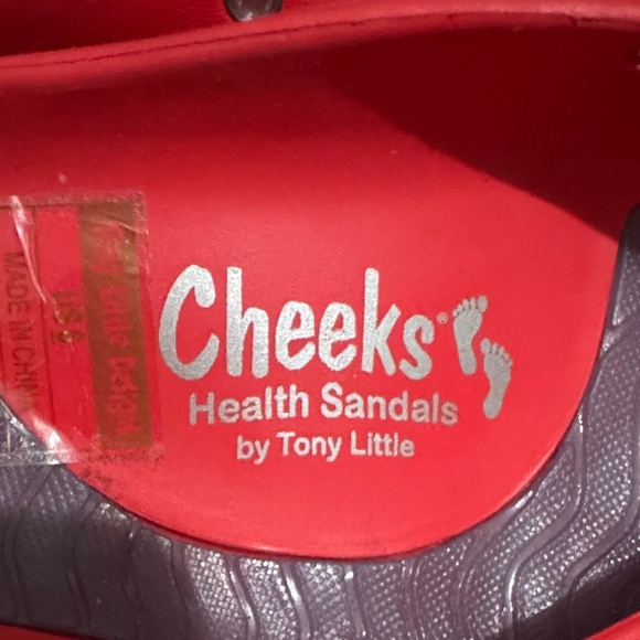 Cheeks Red Health Sandals by Tony Little - Picture 2 of 5